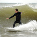 Ollie surfing at Joss Bay