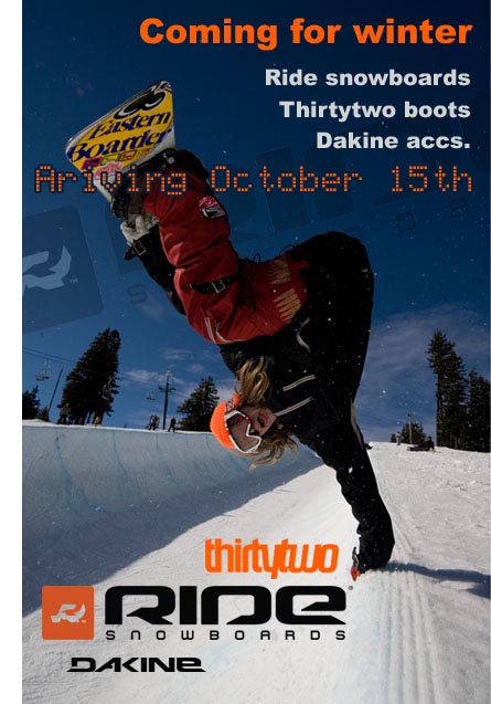 Coming for winter: Ride snowboards and 32 Boots